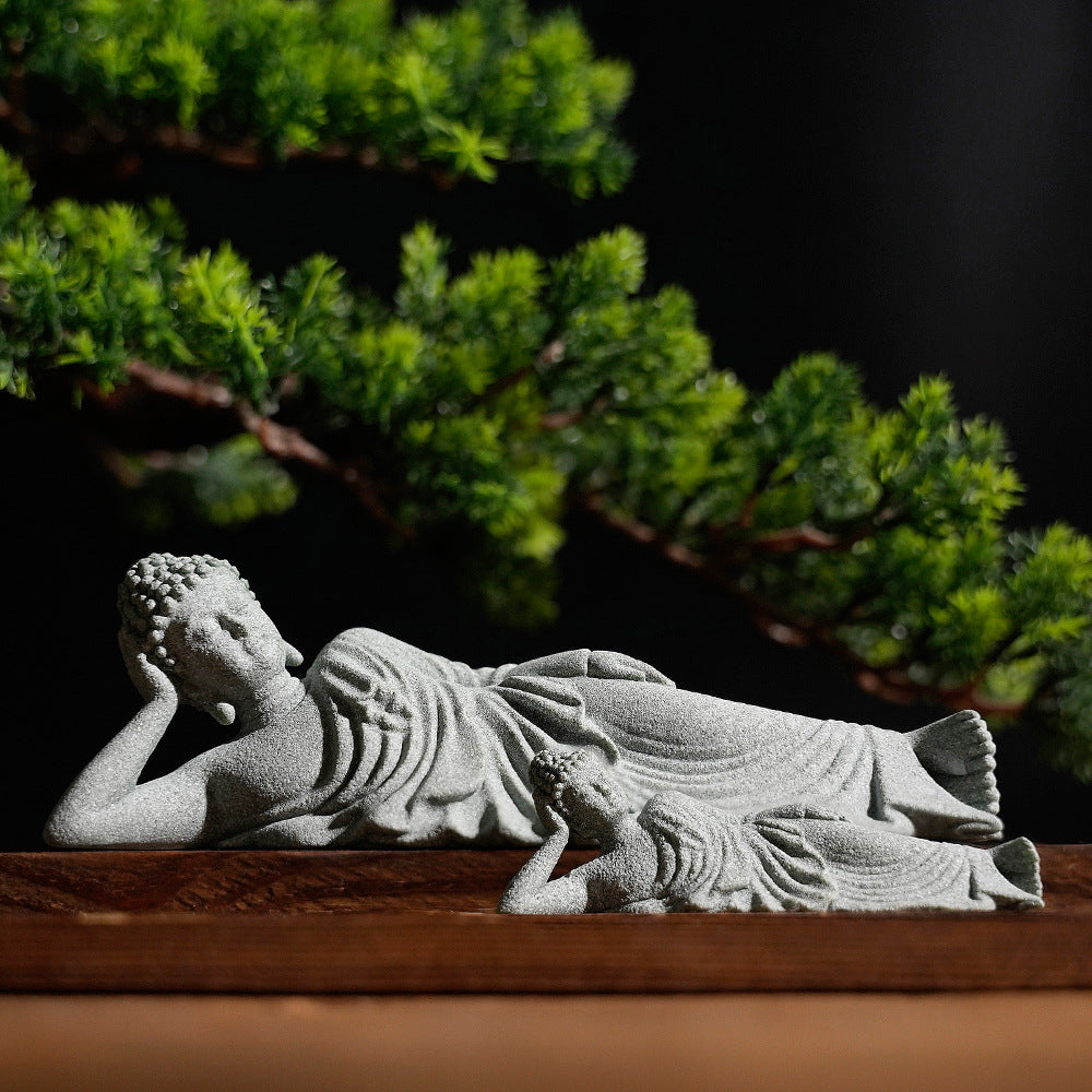 Buddha Statue Miniature Landscape Fish Tank Landscaping Rockery Desktop Ornament