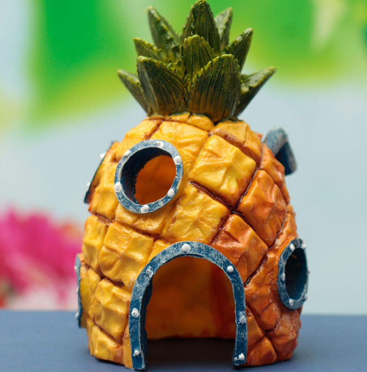 Pineapple House Aquarium Decoration – Fish Tank Ornament and Hideout