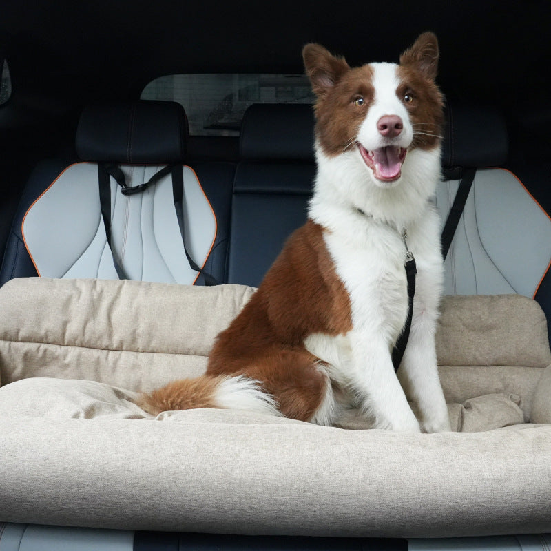 Rear-Seat Dog Bed for Cars – Comfortable, Durable Pet Travel Bed for Backseat Safety and Relaxation