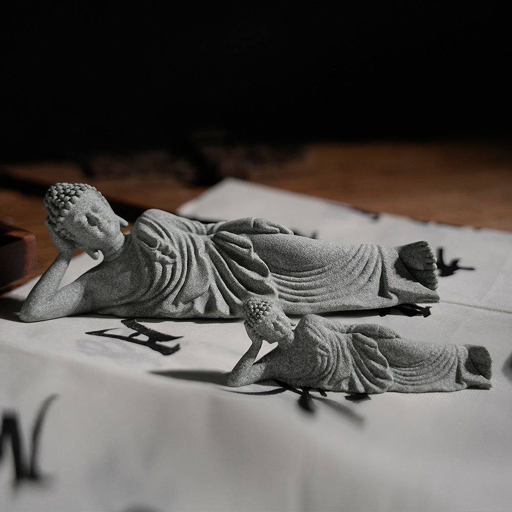 Buddha Statue Miniature Landscape Fish Tank Landscaping Rockery Desktop Ornament