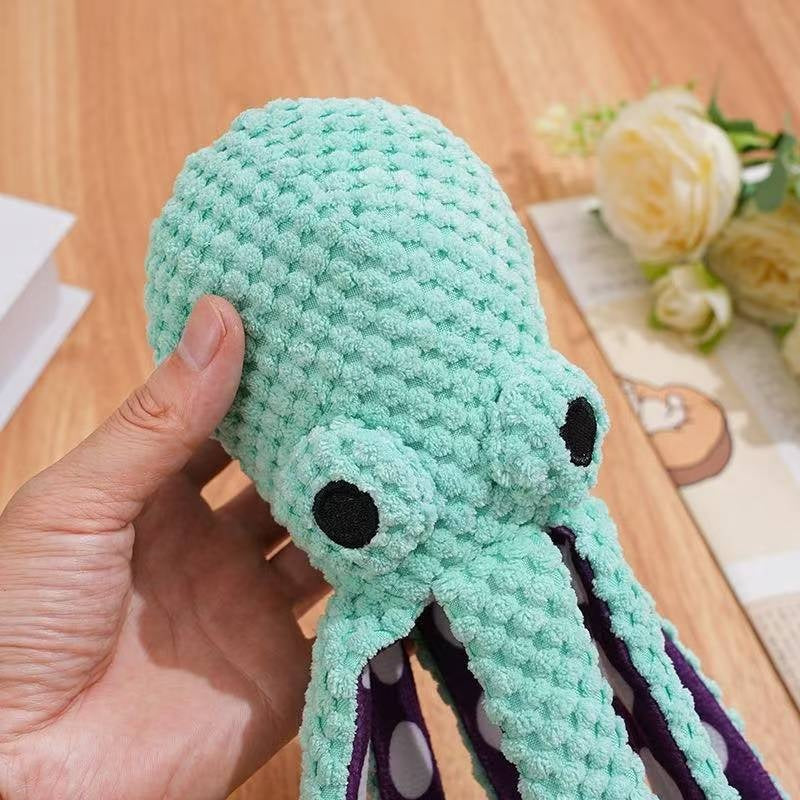 Squeaky Six-Legged Octopus Plush Chew Toy For Cats & Dogs